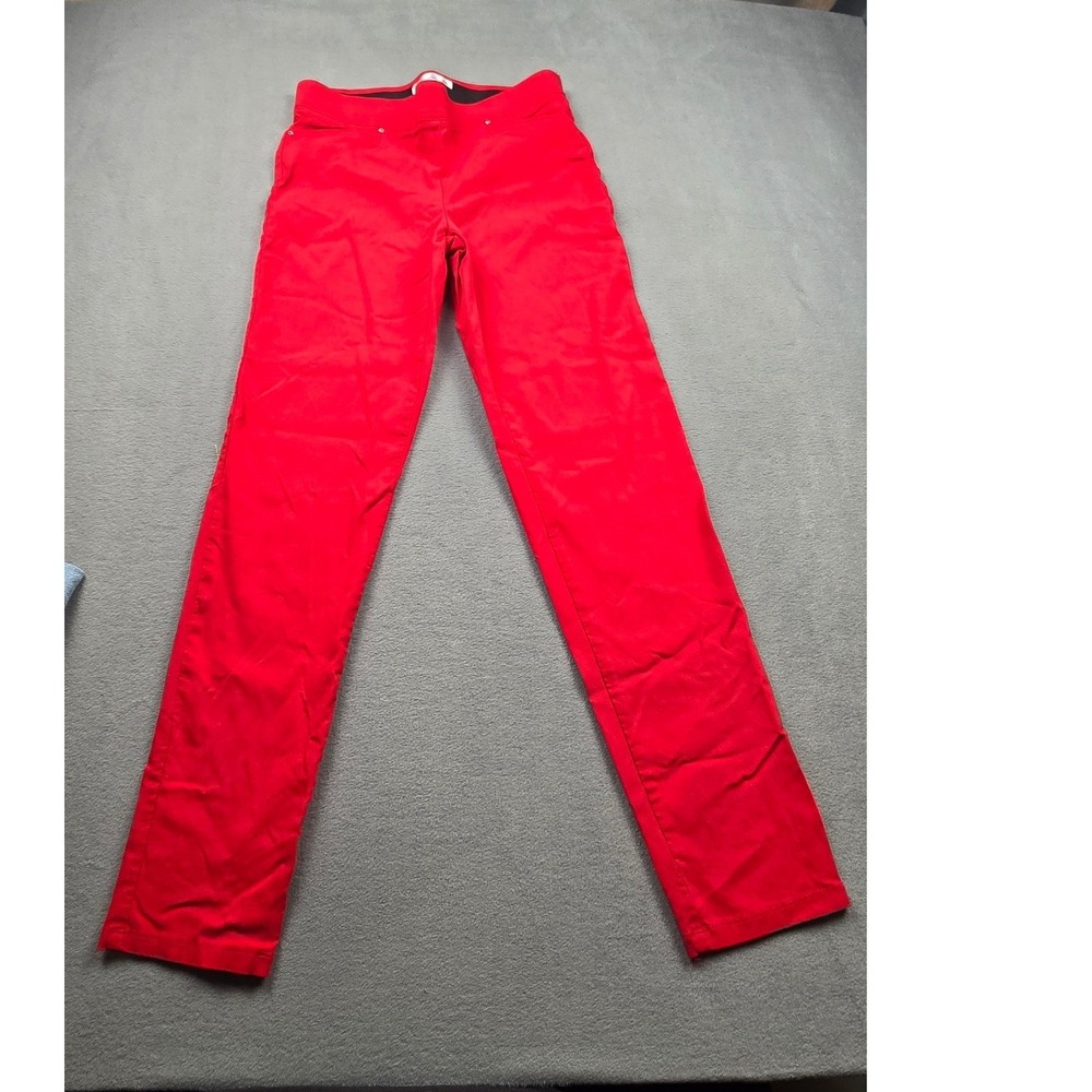 89th + Madison Womens Red Pull On Slim Leg Stretch Pants Size Small RN114186